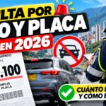 Multa por pico y placa en 2026: cuánto pagas y cómo evitarla