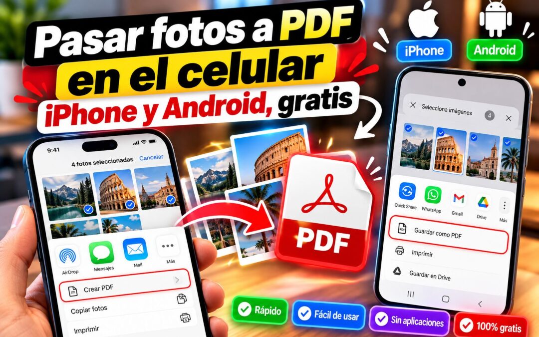 Pasar fotos a PDF en el celular: iPhone y Android, gratis