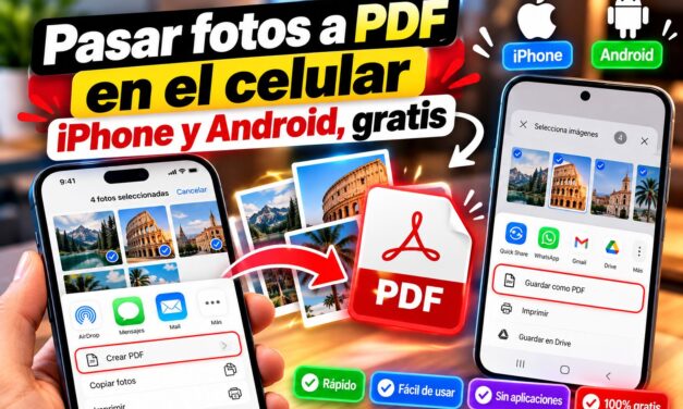 Pasar fotos a PDF en el celular: iPhone y Android, gratis