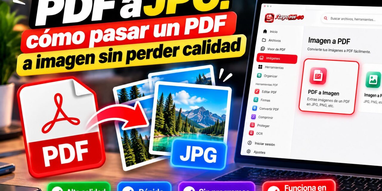 PDF a JPG: cómo pasar un PDF a imagen sin perder calidad